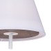 Φωτιστικό οροφής κρεμαστό μονόφωτο από MDF μέταλλο και υφασμάτινo καπέλo σε χρώμα τσιμέντου και λευκό | Aca | ZM16281PC
